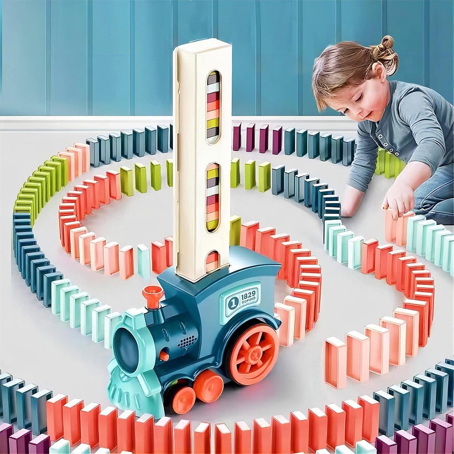 Musical Domino Train Set – Safe Toy That Builds Focus & Fun